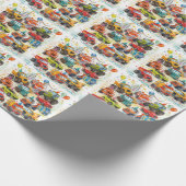 Watercolor Trucks Wrapping Paper Construction ラッピングペーパー (角)
