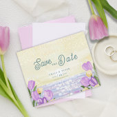 Watercolor Tulip Seaside Pastel Spring Wedding