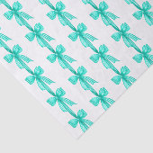 Watercolor Turquoise Coquette Bows 薄葉紙 (詳細)