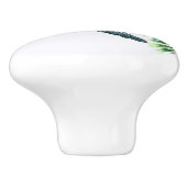  Watercolor Turtle Tropical Leaves セラミックノブ (側面)