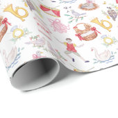 Watercolor Twelve Days of Christmas ラッピングペーパー (ロールコーナー)