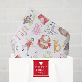 Watercolor Twelve Days of Christmas 薄葉紙