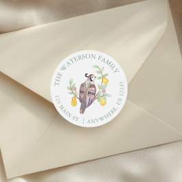 Watercolor Twelve Days of Christmas Address ラウンドシール