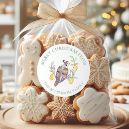 Watercolor Twelve Days of Christmas Gift ラウンドシール