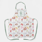 Watercolor Twelve Days of Christmas Personalized エプロン (正面)