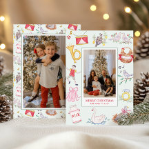 Watercolor Twelve Days of Christmas Photo
