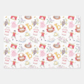 Watercolor Twelve Days of Christmas Photo ラッピングペーパーシート (正面2)