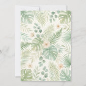 watercolor Twin Jungle Safari Animals Baby Shower 招待状 (裏面)