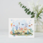 Watercolor under the sea  ポストカード (スタンド正面)