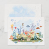 Watercolor under the sea  ポストカード (正面/裏面)