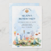 Watercolor under the sea  招待状 (正面/裏面)