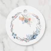 Watercolor Under the Sea Seashell Wreath  フェイバータグ (裏面)