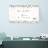 Watercolor Under the Sea Whale Baby Shower Welcome 横断幕 (トレードショー)