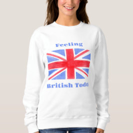 Watercolor Union Jack Flag Feeling British スウェットシャツ