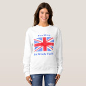 Watercolor Union Jack Flag Feeling British スウェットシャツ (正面フル)
