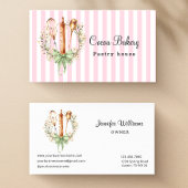 Watercolor Utensils Kitchen Bakery Business Card 名刺