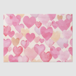 Watercolor Valentine Hearts 薄葉紙