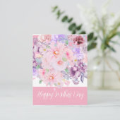 Watercolor Vibrant Floral Bouquet Custom シーズンカード (スタンド正面)