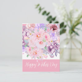 Watercolor Vibrant Floral Bouquet Custom シーズンカード