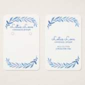 Watercolor Vine Earring Necklace Jewelry Display  (正面&裏面)