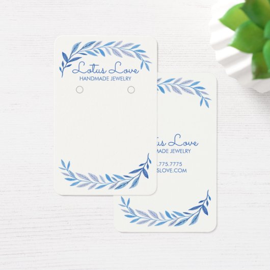 Watercolor Vine Earring Necklace Jewelry Display  (デスク)