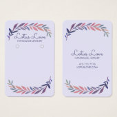 Watercolor Vine Earring Necklace Jewelry Display  (正面&裏面)