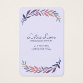 Watercolor Vine Earring Necklace Jewelry Display  (裏面)