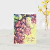 Watercolor Vineyard Grapes  カード (黄色い花)