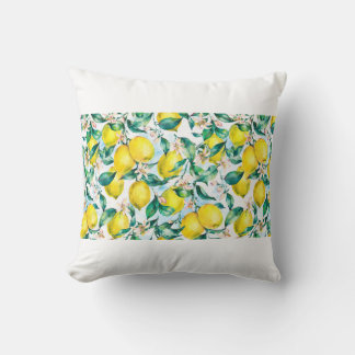 Watercolor vintage seamless pattern,branch of fres クッション