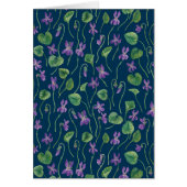 Watercolor violets on blue (正面)