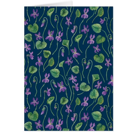 Watercolor violets on blue (正面)