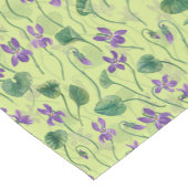 Watercolor violets on honey dew ショートテーブルランナー (コーナー)