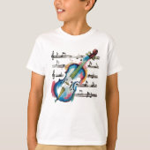 Watercolor Violin Kids' Basic T-Shirt Tシャツ (正面)