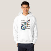 Watercolor Violin Men's Basic Hoodie パーカ (正面フル)