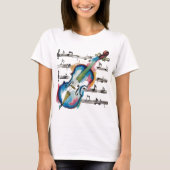 Watercolor Violin Women's Basic Tシャツ (正面)