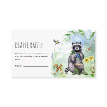 Watercolor Wald Animals Diaper Raffle