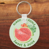 Watercolor Watermelon Tropical Floral Cute Summer  キーホルダー (正面)