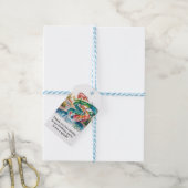 Watercolor Waterslide Kid Birthday Party Thank You ギフトタグ (より糸付き)