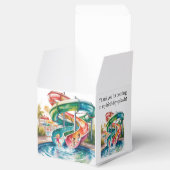 Watercolor Waterslide Kid Birthday Party Thank You フェイバーボックス (オープン)