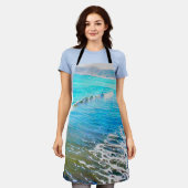 Watercolor Waves エプロン (着用した状態)