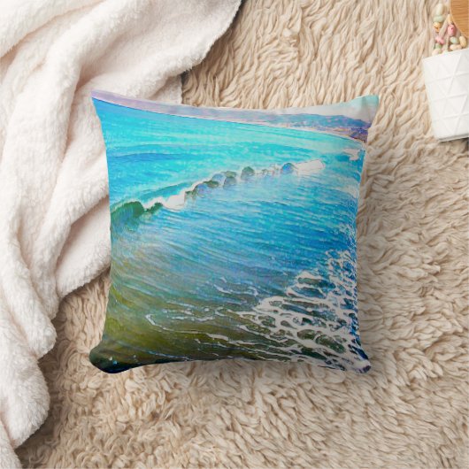 Watercolor Waves  クッション (ブランケット)