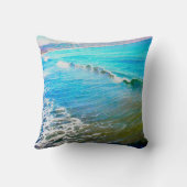 Watercolor Waves  クッション (裏面)