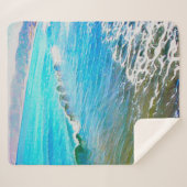 Watercolor Waves  シェルパブランケット (正面(横))