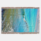 Watercolor Waves  スローブランケット (正面)