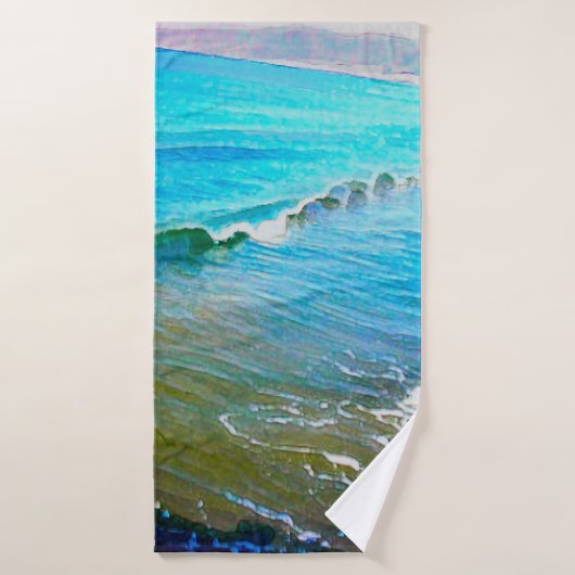 Watercolor Waves バスタオル (バスタオル)
