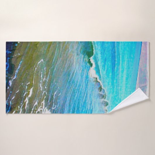 Watercolor Waves バスタオル (バスタオル)