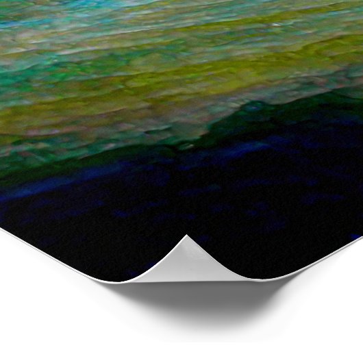 Watercolor Waves ポスター (角)