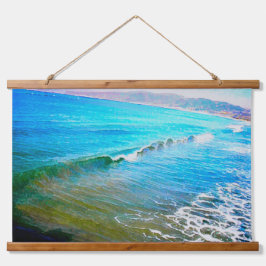 Watercolor Waves  吊り下げ型タペストリー