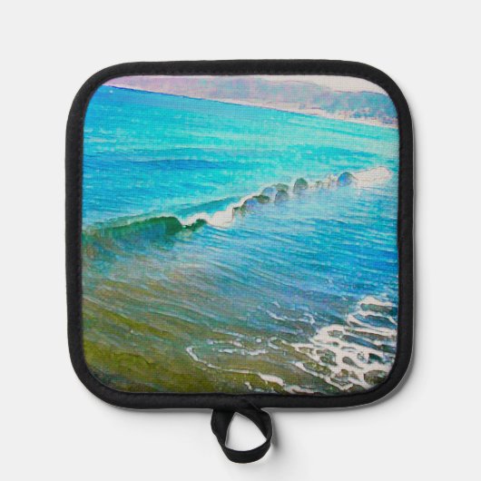 Watercolor Waves  鍋敷き (正面)