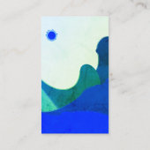 Watercolor Waves Business Card 名刺 (裏面)
